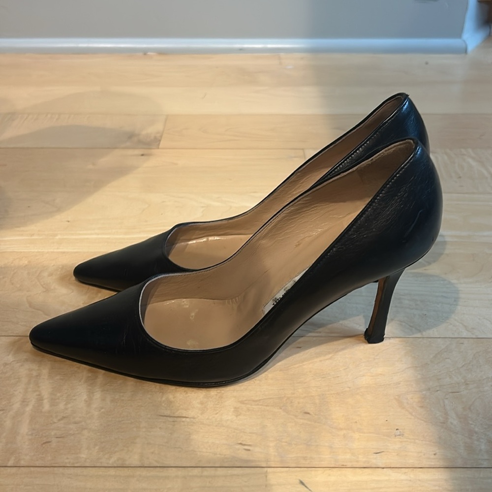 Black leather MANOLO BLAHNIKS